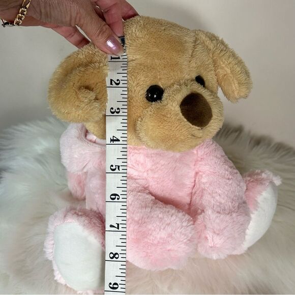 Plush Dog Toy - Tan and Pink - Picture 8 of 9